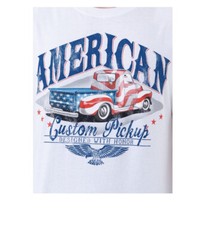 Way To Celebrate Men’s White American Custom Pickup Graphic Muscle Tank Top