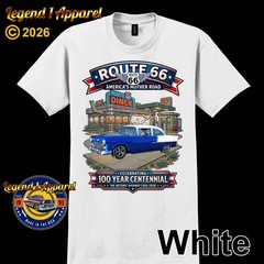 Route 66 100 Year Centennial, 1955 Chevrolet Bel Air Coupe T-Shirt