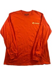 Costa Del Mar Long Sleeve T Shirt Orange Large Born On The Water Graphic