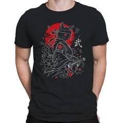 Samurai Cat with Katana Men’s T-shirt