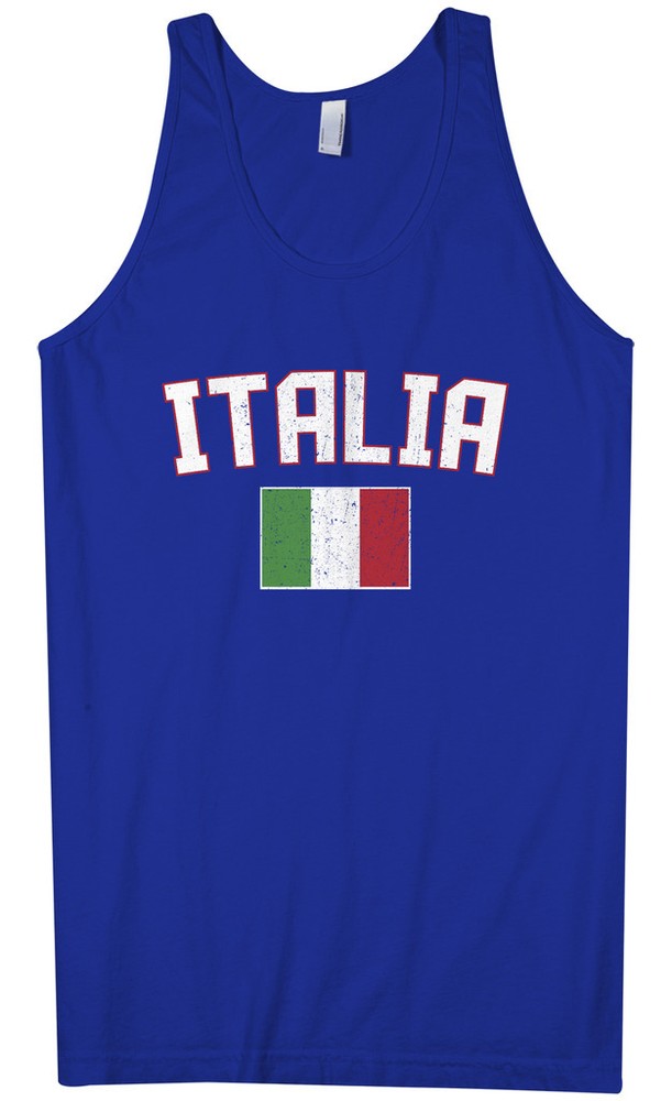 Threadrock Men’s Italia Flag Tank Top italy rome italian soccer