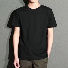 Universal Men’s Polyester Fiber Plain Crew Neck Tee Short Sleeves T-Shirt M-5XL