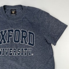 Oxford University Shirt Men Medium Spell Out England Work Party Run Gym Core Ex
