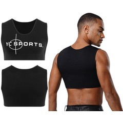 Mens Brace Chest Support Tank Tops Sport Vest Sleeveless Compression Crop