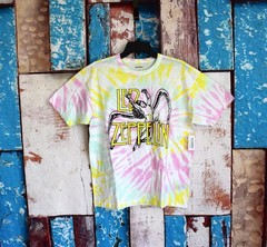 Unisex Led Zeppelin Oversized Tie-Dye Gender-Neutral T-Shirt SMALL Cool Tie Dye