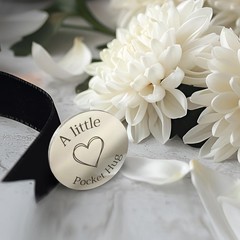 Memorial Sympathy Keychain, Stainless Steel Token, Pocket Clip, In My Heart, …