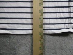 Polo Ralph Lauren Shirt Mens Medium White Navy Striped Custom Slim Fit Logo Tee