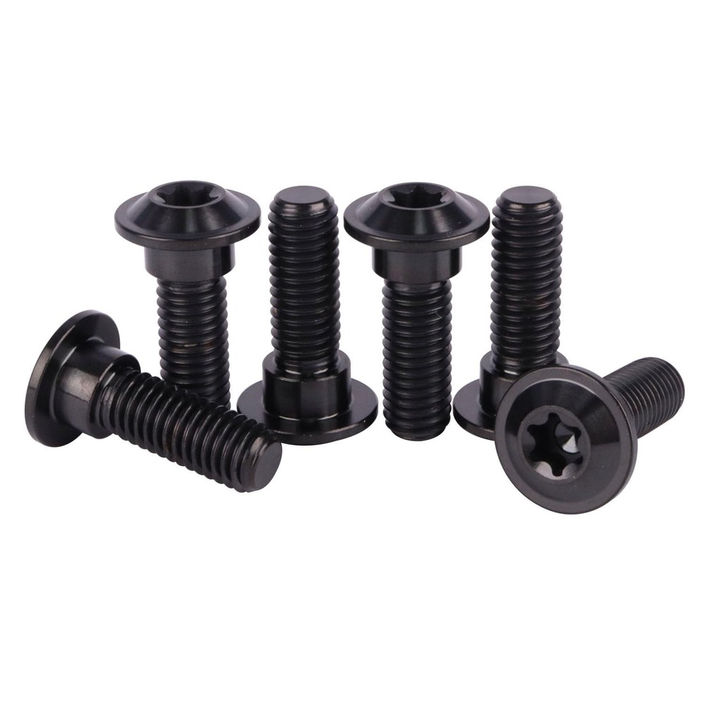 6Pcs Titanium Bolt M8 x 20mm 25mm Motorcycle Rear Brake Rotor Screw (Black, M…