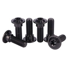 6Pcs Titanium Bolt M8 x 20mm 25mm Motorcycle Rear Brake Rotor Screw (Black, M…