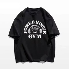 Men T-shirts Fitness Bodybuilding Cotton Shirt Oversized Rag Gym Sport Muscle.