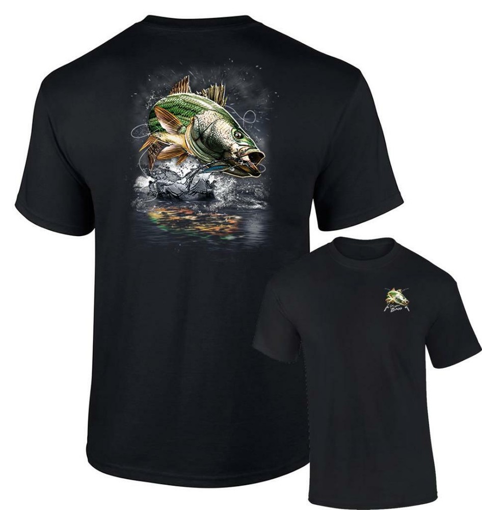 Jumping Striped Bass T-Shirt Striper Bass Fishing Lure Tshirt