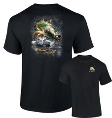 Jumping Striped Bass T-Shirt Striper Bass Fishing Lure Tshirt