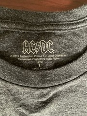 AC/DC Shirt Mens Large Gray Flame Logo Graphic Band Tee Size Large