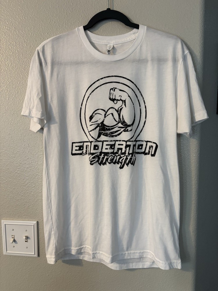 Enderton Strength Tri Blend Mens L White CrossFit Olympic Weightlifting Gym T