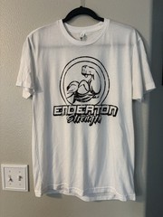 Enderton Strength Tri Blend Mens L White CrossFit Olympic Weightlifting Gym T