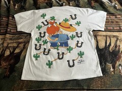 Vintage 1994 AOP Bam-Bam & Pebbles Western T-Shirt