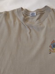 Vintage Quiksilver Khaki Short-Sleeve Tee w/ Sm. Logo Front / Lg. Logo Back – XL