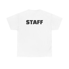 Staff Work Shirt Back lettering, Team Uniform, Event Clothing,