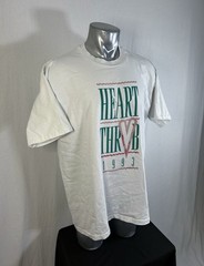 Vintage 90s Single Stitch Band Tee Style Heart Throb Shirt XXL 1993 Marathon USA