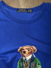 Men’s Polo Ralph Lauren Blue Bear Graphic T Shirt Sz 2XB (2XL)