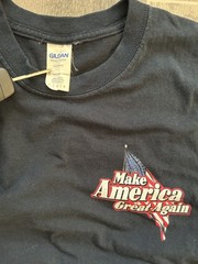 Donald Trump Make America Great Again w/ Hilary Falling Off Adult Sz Large