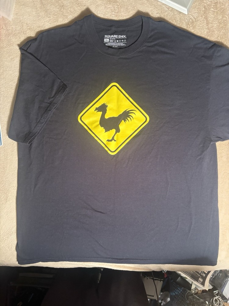 Final Fantasy XV Chocobo Crossing Square Enix Video Game Promo T-Shirt 2XL XXL