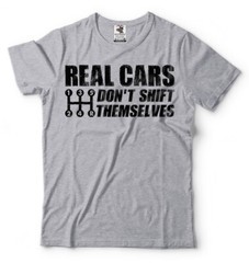Manual Shift Drive T-shirt Car Lover T-shirt Mens Funny T-shirt Stick Shift Tee