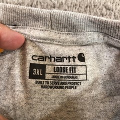 Carhartt Shirt Mens 3XL Gray Long Sleeve Loose Fit Logo K231 Graphic Workwear