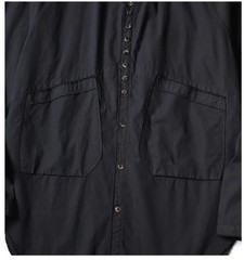 Anniay-lin/kapital Cotton Linen Double-Pocket Irregular Loose Long-Sleeved Shirt