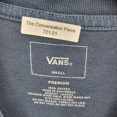 Vans Shirt Mens Small Blue Graphic Logo Short Sleeve Crew Neck Casual Beach