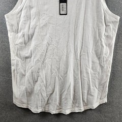 Goodlife Sun Faded Slub Scallop Tank Men’s XXL White Solid Scoop Neck Pullover