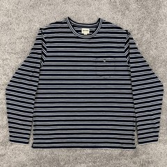 Todd Snyder Crewneck Shirt Mens XL Striped Long Sleeve Nautical Chest Pocket