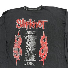 Vintage Slipknot Shirt Large Y2K Long Sleeve Tour Concert Nu Metal Rock Band Tee