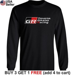 Toyota Gazoo Racing Long Sleeve T-Shirt TGR Logo TRD Sport Car GR F1 Supra BTY08