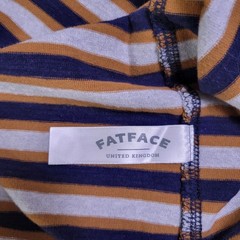 Fat Face Brand Shirt Men’s Size L Multi Stripped Cotton Long Sleeve Crewneck Tee