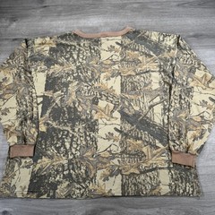 Vintage Boxy Fit Camo Shirt 2XL Sniper Long Sleeve Pocket USA Ace AOP Faded