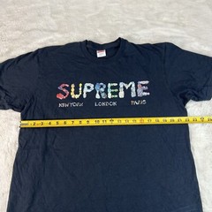 Supreme Shirt Mens Large Black Crystal Rock Tee Shirt