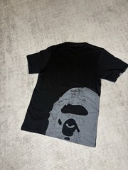A Bathing Ape BAPE Black/Gray Ape Head Logo Graphic Print Men’s T-Shirt L
