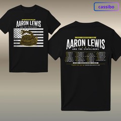 2 Sides Aaron Lewis 2026 Tour Black Cotton T-Shirt All size S-5XL TH207