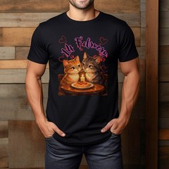 Romantic Valentine’S Day Cats Eating Spaghetti T-Shirt