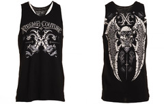 Xtreme Couture Affliction Men’s Tank T-Shirt TYPHOON Black Wings Biker S-5XL