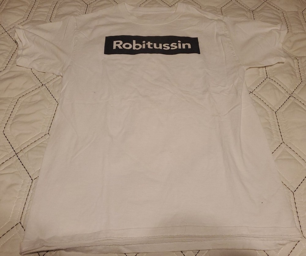ULTRA RARE ROBITUSSIN BLACK BOX LOGO SHIRT MEN’S SIZE MEDIUM ONLY ONE ON EBAY!!!