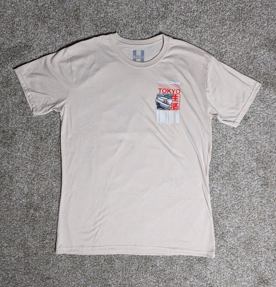 Men’s Tokyo Nissan Skyline JDM Graphic Print T-Shirt Size LARGE | Casual Fashion