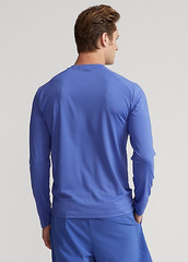 $125 RLX Ralph Lauren Size XL Classic Fit Mesh T Shirt Long Sleeve Blue