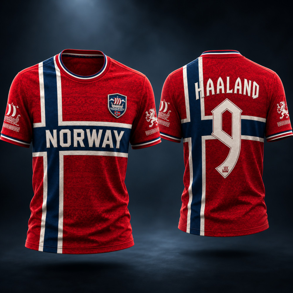 Norway Soccer Jersey Custom Name Number Viking Norwegian Shirt (S-5XL)
