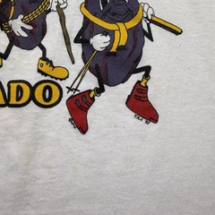 Vintage 80s California Raisins Raisin Hell In Colorado Skiing Shirt Size Large