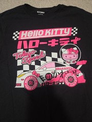 Hello Kitty Tokyo Speed Black Graphic T-Shirt Sanrio Anime, Old Navy Size S