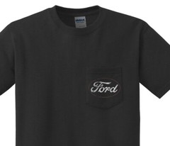 Mens Pocket T-shirt – Ford Logo Clothing Apparel Accessories Gifts Dad Tee