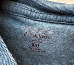 Pendleton Men’s XXL Pocket T-Shirt Blue Heather Teal 100% Cotton Short Sleeve