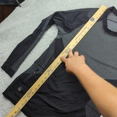 Glovii Shirt Mens L/XL Gray Heather Heated Shirt NO BATTERY Cold Weather Liner